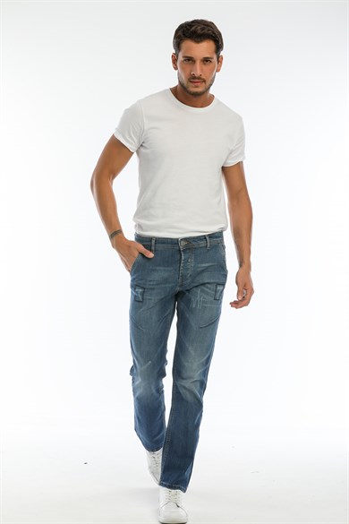 Denigma Erkek Koyu Mavi Straight Fit Jeans 1912